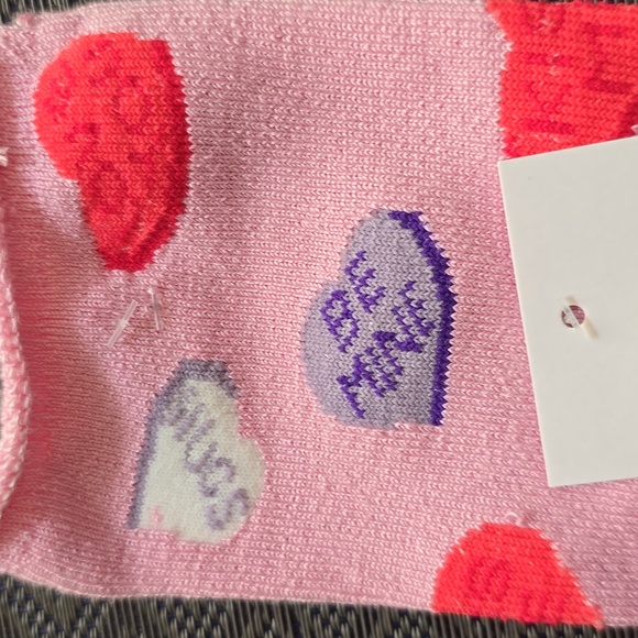 MIXIT BRAND WOMEN'S HEARTS VALENTINES BUNDLE OF 3 CREW SOCKS FITS SHOE SIZE 4-10 - Picture 3 of 9